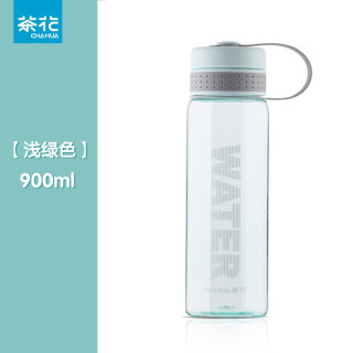 茶花 清新森系可爱大容量创意潮流塑料学生便携水杯子 900ml 杯体PC材质