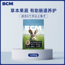 BCM 兔粮兔饲料宠物成兔老年兔垂耳侏儒兔专用高纤兔粮干草旗舰店