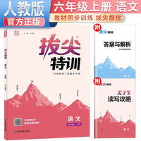 2024秋[官方]小学拔尖特训六年级语文上册人教版 课本教材同步训练一课一练学霸笔记必刷题