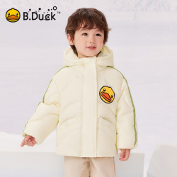 B.Duck 男女童秋冬季90白鸭绒连帽羽绒服