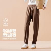 安踏 宽松运动休闲裤女裤秋冬梭织防风长裤束脚显瘦百搭裤商务通勤女裤