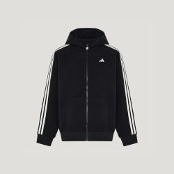 adidas 宽松日常百搭休闲抓绒连帽外套卫衣女装秋季adidas阿迪达斯轻运动