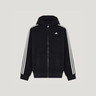 adidas 宽松日常百搭休闲抓绒连帽外套卫衣女装秋季adidas阿迪达斯轻运动