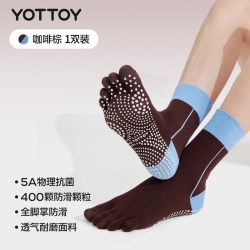 YOTTOY 瑜伽袜普拉提袜子防滑专业女室内夏季薄款五指袜运动健身女