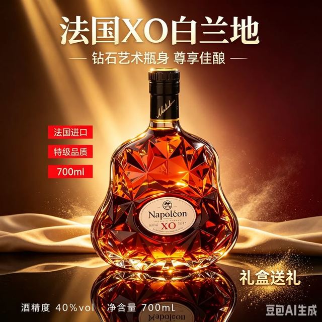 麦赫伦 法国进口XO白兰地 40%vol 700mL 礼盒装