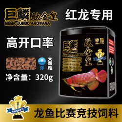 神阳 龙鱼饲料神阳巨鳞肽金皇红龙金龙专用赛级高开口率不浑水颗粒鱼食