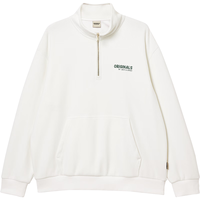 JACK&JONES 杰克琼斯 半高领绒感字母刺绣卫衣 奶白 S