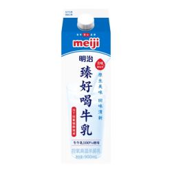 明治 甄好喝牛乳900ml*2瓶 生牛乳全脂营养早餐奶低温牛奶