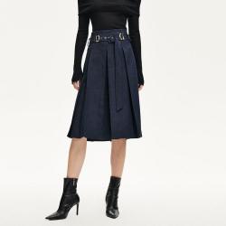 VERO MODA 半身裙女秋优雅气质百搭高腰A字裙百褶裙精致减龄高级感洋气