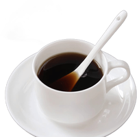 爽陶 景德镇纯白骨瓷创意咖啡杯套装简约咖啡杯碟欧式花茶杯子