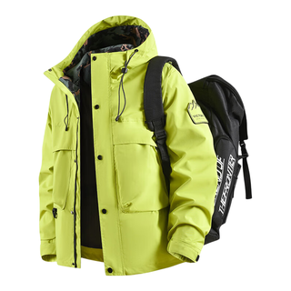 JEEP SPIRIT 防风防水 荧光绿 2XL 男士夹克