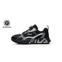 FILA 男小童舒适百搭跑步鞋儿童低帮旋钮扣跑鞋