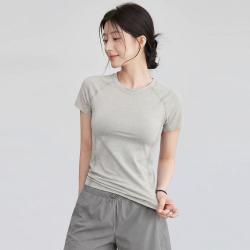 佑游 薄款瑜伽服短袖女透气跑步健身上衣普拉提训练运动T恤日常无缝T