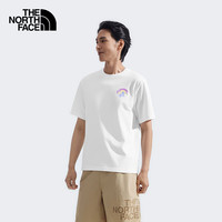 北面 短袖T恤男女款宽松短袖户外休闲8GZ9 白色/FN4 2XL