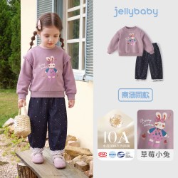 jellybaby 女童套装儿童卫衣牛仔裤2026秋季新款5岁小女孩宝宝衣服