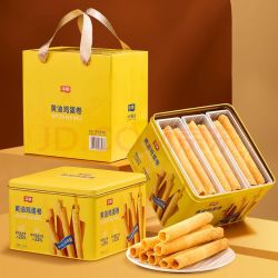 华美 黄油鸡蛋卷360g礼盒饼干休闲零食传统点心下午茶送礼福利团购