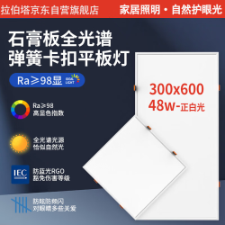 拉伯塔 led平板灯 厨房灯30x60扣板灯 嵌入式弹簧卡扣面板灯石膏板吸顶灯