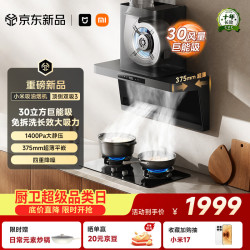 米家 抽吸油烟机顶侧双吸3 30风量大吸力7字智能烟灶联动 家用厨房CXW-28