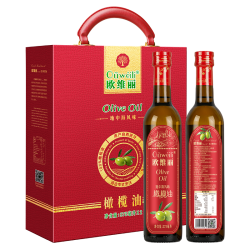 欧维丽 西班牙原油进口纯正橄榄油礼盒375ml*2 中秋送礼团购福利 纯正橄榄油礼盒 375mL*2瓶