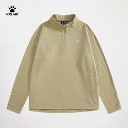 卡尔美 半拉链卫衣男针织长袖休闲运动服套头半开衫