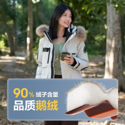 波司登 极寒90鹅绒羽绒服冬季男女情侣同款大毛领保暖加厚防风工装