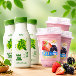 新希望 绿豆生牛乳芋泥厚乳活润大果粒酸奶 早餐奶儿童低温牛奶 绿豆爽255ML*3 活润草莓桑葚200