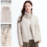 骆驼 户外开胸抓绒衣早秋抓绒内胆女外套保暖加绒打底衫女
