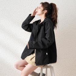 雪中飞 外套女春秋2026新品小个子正肩显瘦连帽开衫上衣