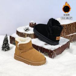 百丽 冬季男女童雪地靴保暖靴子大棉短靴儿童棉靴