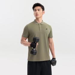 特步 男短袖POLO衫潮流百搭运动翻领上衣透气休闲男T
