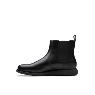 Clarks Novajoy系列 男士秋冬经典光面轻盈切尔西短靴 2617986 黑色 42.5