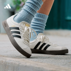 adidas 「T头鞋」VL COURT CLASSIC板鞋德训鞋男女阿迪达斯轻运动   汉玉白/黑色/树脂黄