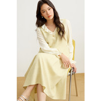 独束 大码女装肌理感小香风套装女2025春装新款衬衫马甲半裙三件套 金盏黄（半裙） L (尺码：2)