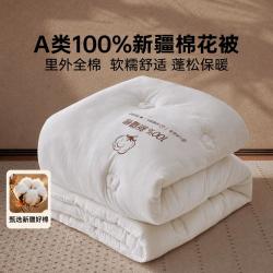 多喜爱 全棉100%新疆棉花被A类春秋被冬被加厚保暖家用宿舍被子被芯