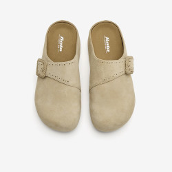 Bata 【杏色勃肯】牛剖皮休闲鞋