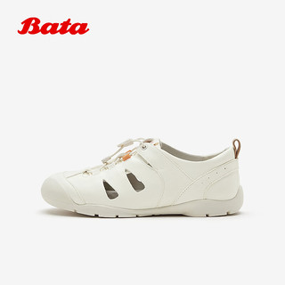 Bata 专利抗菌软弹 米白 38 女士凉鞋