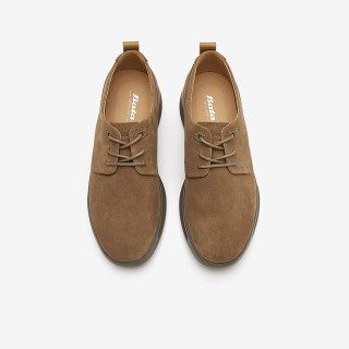 Bata 健步鞋男2026春秋商场新款时尚百搭牛皮休闲运动鞋FUP12A 棕色 42