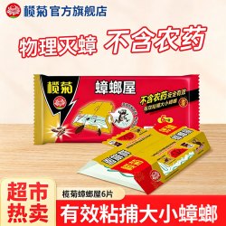 榄菊 蟑螂屋厨房家用贴粘板蟑螂贴除蟑螂厨房捕蟑螂5只装/盒 蟑螂屋6片装