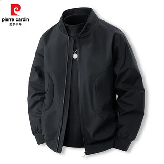 皮尔·卡丹 男士棒球服夹克 黑色 M