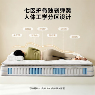 全友 白鲸Kids轻音款 独袋弹簧 1.5米x2米 乳胶床垫