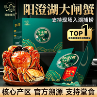 中秋送好礼：湖塘煙雨 湖塘烟雨 阳澄湖大闸蟹礼券螃蟹卡 公4.5两母3.5两4对 提货卡礼盒海鲜水产 阳澄湖-鸿运型 (公4.5母3.5) 8只
