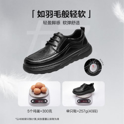 意尔康 轻羽系列  真皮休闲商务正装鞋    轻盈舒适不累脚