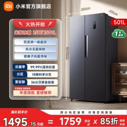 米家 BCD-501WMSA 风冷对开门冰箱 501L 墨羽岩