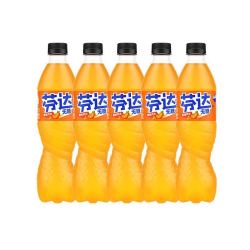 可口可乐 芬达 经典无糖橙味碳酸饮料 500ml*5瓶