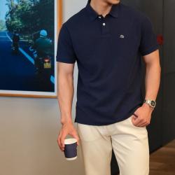 简木 男装加厚质感水洗木头绣花POLO衫