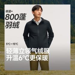 蕉下 轻薄气绒外套男挺阔有型立领百搭户外防泼水外套