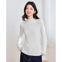 移动端：爱依服 2026秋季新款半高领纯色针织衫上衣女内搭修身打底衫薄款