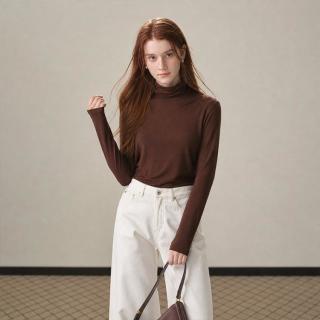 TEENIE WEENIE 小熊春秋天丝绵羊毛高领薄款打底T恤女