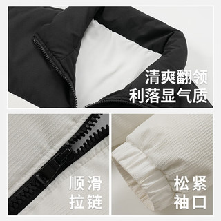 雪中飞 女士立领短款羽绒服 灰色 L(175)