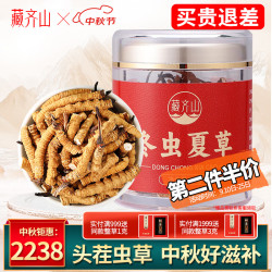 藏齐山冬虫夏草特大号断草50g断虫草礼盒送长辈父母送领导